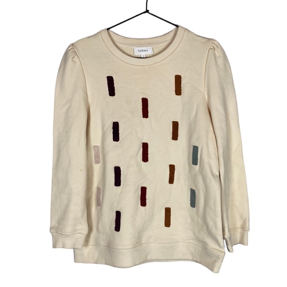 Bohme color block crewneck sweatshirt